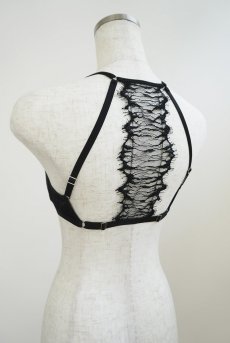 画像14: Wired Bra | Onde a l'Aube | ブラジャー・ワイヤーブラ・3/4カップ・サテン生地・レース・ブラック | Kiff  キッフ 【サイズ交換NG】   日本製   (14)