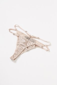 画像6: Tanga | Onde a l'Aube | タンガ・Tバックショーツ・サテン生地・レース・ベージュ | Kiff キッフ 【サイズ交換NG・クーポン割引対象外・メール便対象】  日本製   (6)