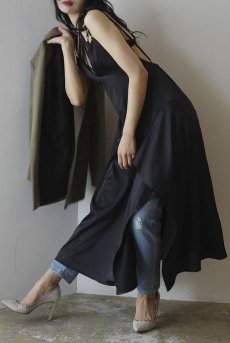 画像9: Dress | petite pause | スリップドレス・サテン生地・ロング・ブラック | Kiff キッフ 【サイズ交換NG】   日本製   (9)