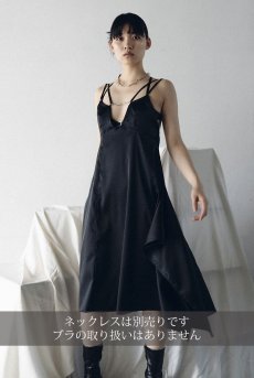 画像3: Dress | petite pause | スリップドレス・サテン生地・ミディアム・ブラック | Kiff キッフ 【サイズ交換NG】   日本製   (3)