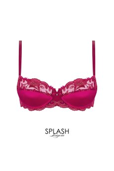 画像1: ACC3080-SA｜Linge C80｜3/4パットなしブラ シルク混 ラズベリー｜Lise Charmel リズシャルメル【サイズ交換NG】【クーポン対象外】輸入下着・高級ランジェリー  (1)