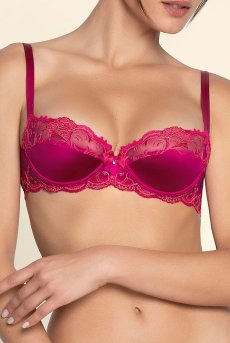 画像6: ACC3080-SA｜Linge C80｜3/4パットなしブラ シルク混 ラズベリー｜Lise Charmel リズシャルメル【サイズ交換NG】【クーポン対象外】輸入下着・高級ランジェリー  (6)