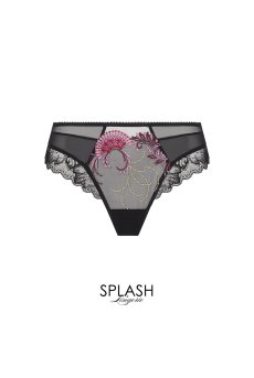 画像1: ACH0786-SR | Ligne H86| イタリアンショーツ・ブラックピンク | Lise charmel リズシャルメル【サイズ交換NG・クーポン割引対象外・メール便対象】輸入下着・高級ランジェリー   (1)