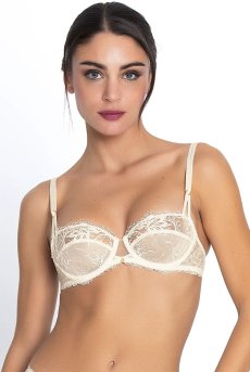 画像3: ACH3081-EN| Ligne  H81 | 3/4パットなしブラ・シャンパン | Lise charmel リズシャルメル【サイズ交換NG・クーポン割引対象外】 輸入下着・高級ランジェリー   (3)