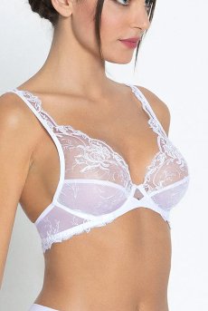 画像7: ACH7472-BL｜Linge H72｜ハーフカップブラ ホワイト｜Lise Charmel リズシャルメル【サイズ交換NG】【クーポン対象外】輸入下着・高級ランジェリー  (7)