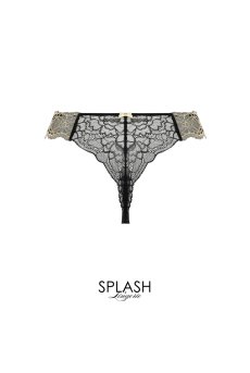 画像2: ACJ0013-NE｜Linge J13｜タンガ(Tバック) ブラック × ゴールド｜Lise Charmel リズシャルメル【サイズ交換NG】【メール便対象】【クーポン対象外】輸入下着・高級ランジェリー  (2)