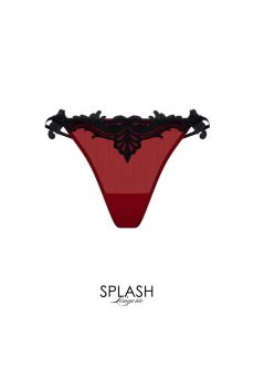 画像1: ACJ0749-OR｜Linge J49｜ショーツ(イタリアン) レッド/ブラック｜Lise Charmel リズシャルメル【サイズ交換NG】【メール便対象】【クーポン対象外】輸入下着・高級ランジェリー  (1)