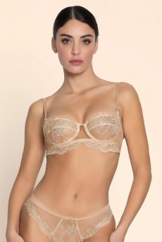 画像3: ACJ3028-NU｜Linge J28｜3/4パットなしブラ シャンパンベージュ｜Lise Charmel リズシャルメル【サイズ交換NG】【クーポン対象外】輸入下着・高級ランジェリー  (3)