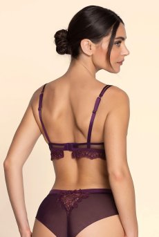 画像4: ACJ3028-OA｜Linge J28｜3/4パットなしブラ プラム｜Lise Charmel リズシャルメル【サイズ交換NG】【クーポン対象外】輸入下着・高級ランジェリー  (4)