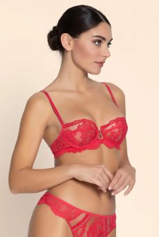 画像5: ACJ3035-GV｜Linge J35｜3/4パットなしブラ ガーネット｜Lise Charmel リズシャルメル【サイズ交換NG】【クーポン対象外】輸入下着・高級ランジェリー  (5)