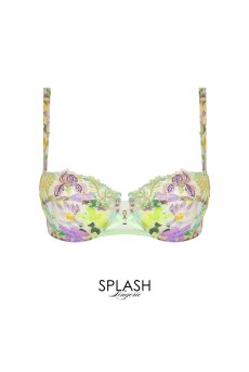 画像1: ACJ3053-SL｜Linge J53｜3/4パットなしブラ プリント｜Lise Charmel リズシャルメル【サイズ交換NG】【クーポン対象外】輸入下着・高級ランジェリー  (1)