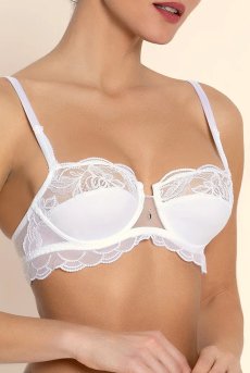 画像7: ACJ3073-BL｜Linge J73｜3/4パットなしブラ ホワイト｜Lise Charmel リズシャルメル【サイズ交換NG】【クーポン対象外】輸入下着・高級ランジェリー  (7)