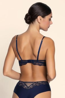 画像4: ACJ3073-BN｜Linge J73｜3/4パットなしブラ ダークブルー｜Lise Charmel リズシャルメル【サイズ交換NG】【クーポン対象外】輸入下着・高級ランジェリー  (4)