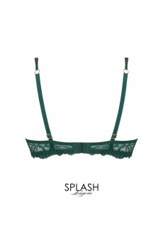 画像2: ACJ3091-NR｜Linge J91｜3/4パットなしブラ シルク混 グリーン｜Lise Charmel リズシャルメル【サイズ交換NG】【クーポン対象外】輸入下着・高級ランジェリー  (2)