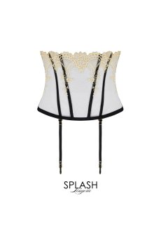 画像1: ACJ4813-NE｜Linge J13｜ニッパーガーター ブラック × ゴールド｜Lise Charmel リズシャルメル【サイズ交換NG】【メール便対象】【クーポン対象外】輸入下着・高級ランジェリー  (1)