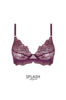 リズ　シャルメル新品 紫と赤のレース ブラジャーショーツセット リズ シャルメル新品 紫と赤のレース ブラジャーショーツセット