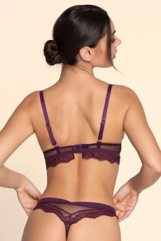 画像4: ACJ7428-OA｜Linge J28｜ハーフカップブラ プラム｜Lise Charmel リズシャルメル【サイズ交換NG】【クーポン対象外】輸入下着・高級ランジェリー  (4)