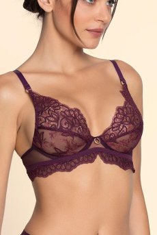 画像7: ACJ7428-OA｜Linge J28｜ハーフカップブラ プラム｜Lise Charmel リズシャルメル【サイズ交換NG】【クーポン対象外】輸入下着・高級ランジェリー  (7)