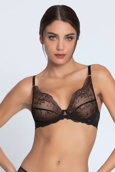 画像5: ACJ7433-CN｜Linge J33｜ハーフカップブラ ブラック｜Lise Charmel リズシャルメル【サイズ交換NG・クーポン割引対象外】 輸入下着・高級ランジェリー  (5)