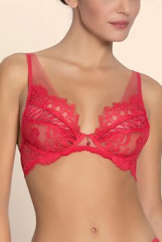 画像6: ACJ7435-GV｜Linge J35｜ハーフカップブラ ガーネット｜Lise Charmel リズシャルメル【サイズ交換NG】【クーポン対象外】輸入下着・高級ランジェリー  (6)