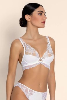 画像4: ACJ7473-BL｜Linge J73｜ハーフカップブラ ホワイト｜Lise Charmel リズシャルメル【サイズ交換NG】【クーポン対象外】輸入下着・高級ランジェリー  (4)