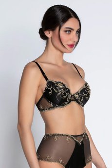 画像5: ACJ8530-ON｜Ligne J30｜モールドカップブラ・シルク混・ブラック｜Lise charmel リズシャルメル【サイズ交換NG・クーポン割引対象外】  輸入下着・高級ランジェリー  (5)