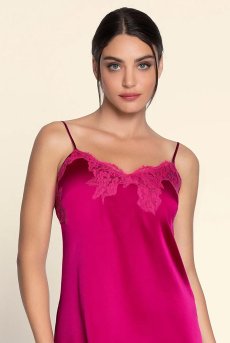 画像3: ALC1080-SA｜Linge C80｜スリップ シルク混 ラズベリー｜Lise Charmel リズシャルメル【サイズ交換NG】【クーポン対象外】輸入下着・高級ランジェリー  (3)