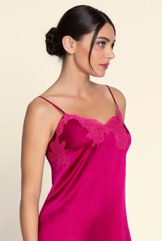 画像5: ALC1080-SA｜Linge C80｜スリップ シルク混 ラズベリー｜Lise Charmel リズシャルメル【サイズ交換NG】【クーポン対象外】輸入下着・高級ランジェリー  (5)