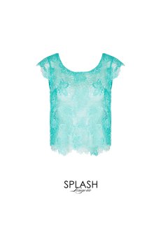 画像1: ALH5081-PA｜Linge H81｜総レース トップス アクア｜Lise Charmel リズシャルメル【サイズ交換NG・クーポン割引対象外】 輸入下着・高級ランジェリー  (1)