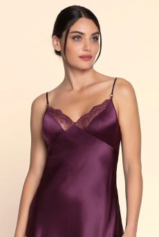 画像3: ALJ1228-OA｜Linge J28｜スリップ シルク混 プラム｜Lise Charmel リズシャルメル【サイズ交換NG】【クーポン対象外】輸入下着・高級ランジェリー  (3)