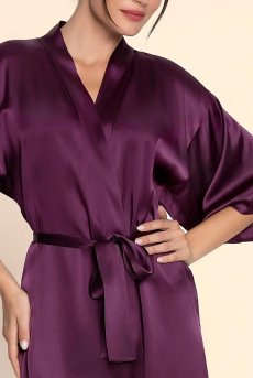 画像3: ALJ2028-OA｜Linge J28｜キモノガウン シルク混 プラム｜Lise Charmel リズシャルメル【サイズ交換NG】【クーポン対象外】輸入下着・高級ランジェリー  (3)