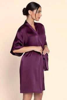 画像9: ALJ2028-OA｜Linge J28｜キモノガウン シルク混 プラム｜Lise Charmel リズシャルメル【サイズ交換NG】【クーポン対象外】輸入下着・高級ランジェリー  (9)