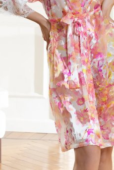 画像4: ALJ2031-FL｜Linge J31｜ガウン シルク混 アイボリー｜Lise Charmel リズシャルメル【サイズ交換NG】  輸入下着・高級ランジェリー  (4)