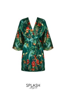 画像1: ALJ2091-NR｜Linge J91｜ガウン シルク混 グリーン｜Lise Charmel リズシャルメル【サイズ交換NG】【クーポン対象外】輸入下着・高級ランジェリー  (1)