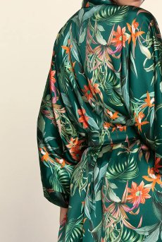 画像5: ALJ2091-NR｜Linge J91｜ガウン シルク混 グリーン｜Lise Charmel リズシャルメル【サイズ交換NG】【クーポン対象外】輸入下着・高級ランジェリー  (5)