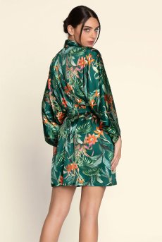 画像8: ALJ2091-NR｜Linge J91｜ガウン シルク混 グリーン｜Lise Charmel リズシャルメル【サイズ交換NG】【クーポン対象外】輸入下着・高級ランジェリー  (8)