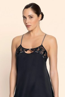 画像4: ALM1205-NA｜Linge M05｜スリップ シルク混 ブラック｜Lise Charmel リズシャルメル【サイズ交換NG】【クーポン対象外】輸入下着・高級ランジェリー  (4)