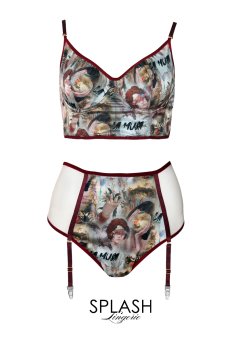 画像1: 【サンプル特別価格】Notion|ワイヤー入りブラジャー&ガーターベルト付きショーツセット|ギフトBOX入り|西洋絵画・未発表モデル・サンプル・見本品|LA MUSA ラミューザ【即日発送・サイズ交換NG】輸入下着・ 高級ランジェリー   (1)