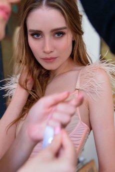 画像2: 【サンプル特別価格】Flamingo|ワイヤー入りブラジャー&ショーツセット・シースルー・替えストラップ付き|ギフトBOX入り|未発表モデル・サンプル・見本品|LA MUSA ラミューザ【即日発送・サイズ交換NG】輸入下着・ 高級ランジェリー   (2)