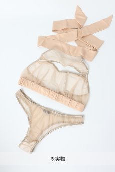 画像4: 【サンプル特別価格】Caramel｜ブラレット＆ショーツセット・ノンパテッドブラ・ホルターネック・シースルー｜ギフトBOX入り｜未発表モデル・サンプル・見本品｜LA MUSA ラミューザ【即日発送・サイズ交換NG】輸入下着・ 高級ランジェリー   (4)