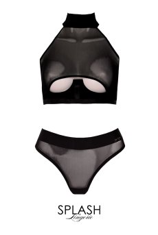 画像1: 【サンプル特別価格】Reflection|ワイヤー入りブラジャー&ショーツセット・ホルターネック・シースルー・後ろファスナータイプ・ストラップ付|ギフトBOX入り|未発表モデル・サンプル・見本品|LA MUSA ラミューザ【即日発送・サイズ交換NG】輸入下着・ 高級ランジェリー   (1)