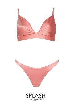 画像1: 【サンプル特別価格】Tropical Peach｜ブラレット＆ショーツセット・ノンパテッドブラ｜ギフトBOX入り｜未発表モデル・サンプル・見本品｜LA MUSA ラミューザ【即日発送・サイズ交換NG】輸入下着・ 高級ランジェリー   (1)