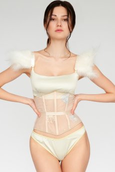 画像2: 【サンプル特別価格】Lemon Ice Corset|コルセット・シースルー|ギフトBOX入り|ボタニカル刺繍・未発表モデル・サンプル・見本品|LA MUSA ラミューザ【即日発送・サイズ交換NG】輸入下着・ 高級ランジェリー   (2)