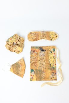 画像7: 【サンプル特別価格】Gustav Klimt Travel Set|トラベル4点セット・アイマスク・シュシュ・マスク・巾着ポーチ|ギフトBOX入り|クリムト柄・未発表モデル・サンプル・見本品|LA MUSA ラミューザ【即日発送・サイズ交換NG】輸入下着・ 高級ランジェリー   (7)