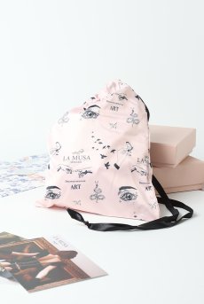 画像1: 【サンプル特別価格】Art Tattoo Lingerie Pouch|ランジェリーポーチ・巾着|ギフトBOX入り|LA MUSAアイコンプリント・未発表モデル・サンプル・見本品|LA MUSA ラミューザ【即日発送・サイズ交換NG】輸入下着・ 高級ランジェリー   (1)