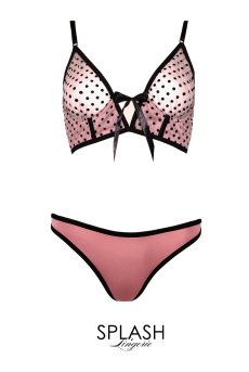 画像1: 【サンプル特別価格】Maria Antoaneta 2-pcs-set|ワイヤー入りブラジャー&ショーツセット・シースルー|ギフトBOX入り|ドット柄・未発表モデル・サンプル・見本品|LA MUSA ラミューザ【即日発送・サイズ交換NG】輸入下着・ 高級ランジェリー   (1)