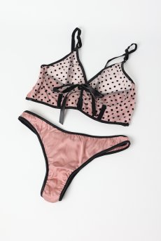 画像4: 【サンプル特別価格】Maria Antoaneta 2-pcs-set|ワイヤー入りブラジャー&ショーツセット・シースルー|ギフトBOX入り|ドット柄・未発表モデル・サンプル・見本品|LA MUSA ラミューザ【即日発送・サイズ交換NG】輸入下着・ 高級ランジェリー   (4)