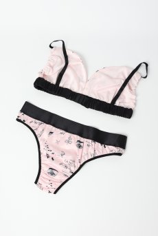 画像6: 【サンプル特別価格】ART-Tattoo｜ブラレット＆ショーツセット・ノンパテッドブラ｜ギフトBOX入り｜LA MUSAアイコンプリント・未発表モデル・サンプル・見本品｜LA MUSA ラミューザ【即日発送・サイズ交換NG】輸入下着・ 高級ランジェリー   (6)