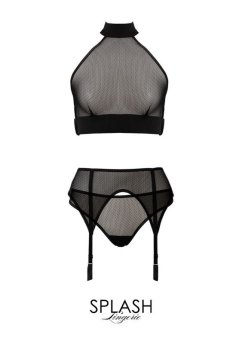 画像10: 【50%OFF】アウトレットSALE｜M｜Mystery  | ブラレット＆ショーツ＆ガーターベルトセット・ノンパテッドブラ・ブラック・シースルー・ホルターネック・シルク混サテン | LA MUSA ラミューザ【サイズ交換NG・クーポン適用対象外】ラミューザ LA MUSA 輸入下着・ 高級ランジェリー  （在庫限り） (10)