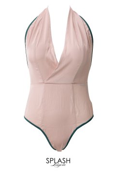 在庫限り｜Mermaid-body  | ボディ・ラベンダーピンク・グリーン・サテン・ホルターネック・バックシャン | LA MUSA ラミューザ【サイズ交換NG】ラミューザ LA MUSA 輸入下着・ 高級ランジェリー （在庫限り）